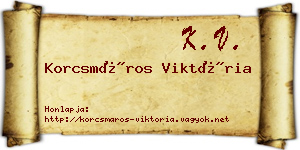 Korcsmáros Viktória névjegykártya