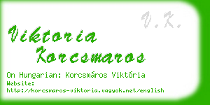 viktoria korcsmaros business card